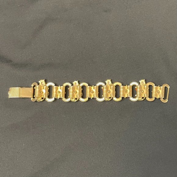 Vintage Thermoset Book Chain Bracelet, EVC - Picture 8 of 8